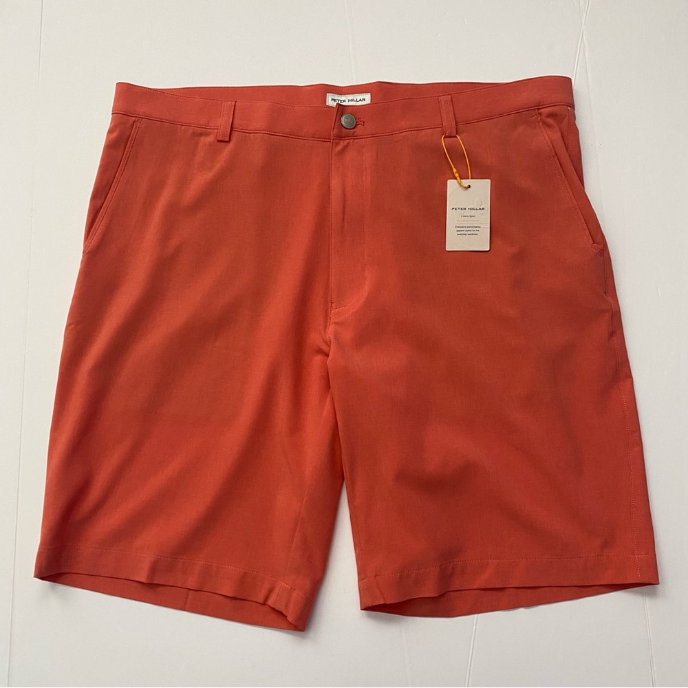 Peter Millar Shackleford Performance Hybrid Short 38 Burning Sunset